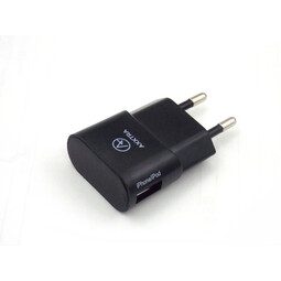 AXXTRA MFi Apple Lightning plug travel charger, black